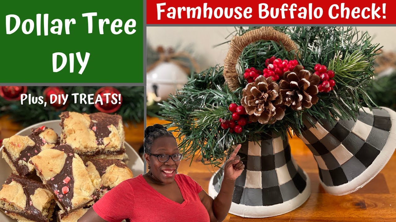 Buffalo Check Christmas Decor | Dollar Tree DIY| Farmhouse Christmas