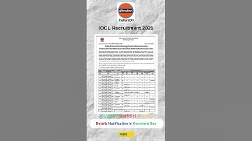IOCL Jr Operator Recuitment 2025 #iocl #ioclrecruitment #govtjobs #governmentexam #shorts