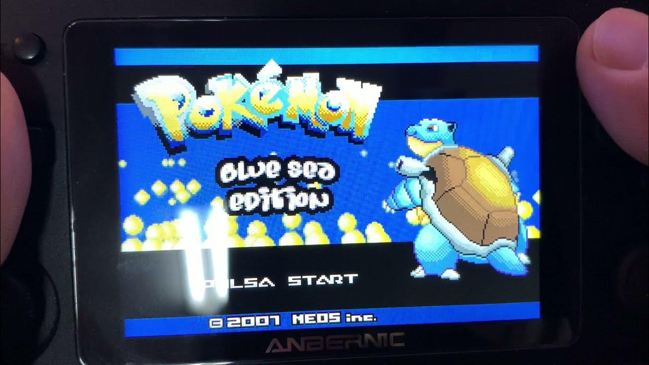 RG351P ANBERNIC RETRO HANDHELD POKEMON BLUE SEA EDITION (GBA) YouTube