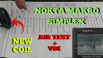 Nokta makro simplex new coil sp24 air test with vdi numbers