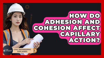 How Do Adhesion And Cohesion Affect Capillary Action? - Civil Engineering Explained