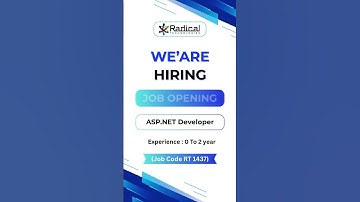 🚀 Job Opening in ASP.NET Developer| Job Code RT 1437 | 0–2 Yrs | 𝐀𝐩𝐩𝐥𝐲 𝐍𝐨𝐰👉 { https://rb.gy/pwndmy }