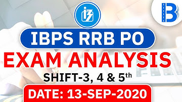 IBPS RRB PO Prelims (13 Sept 2020, 3rd, 4th & 5th Shift) | Exam Analysis & Asked Questions