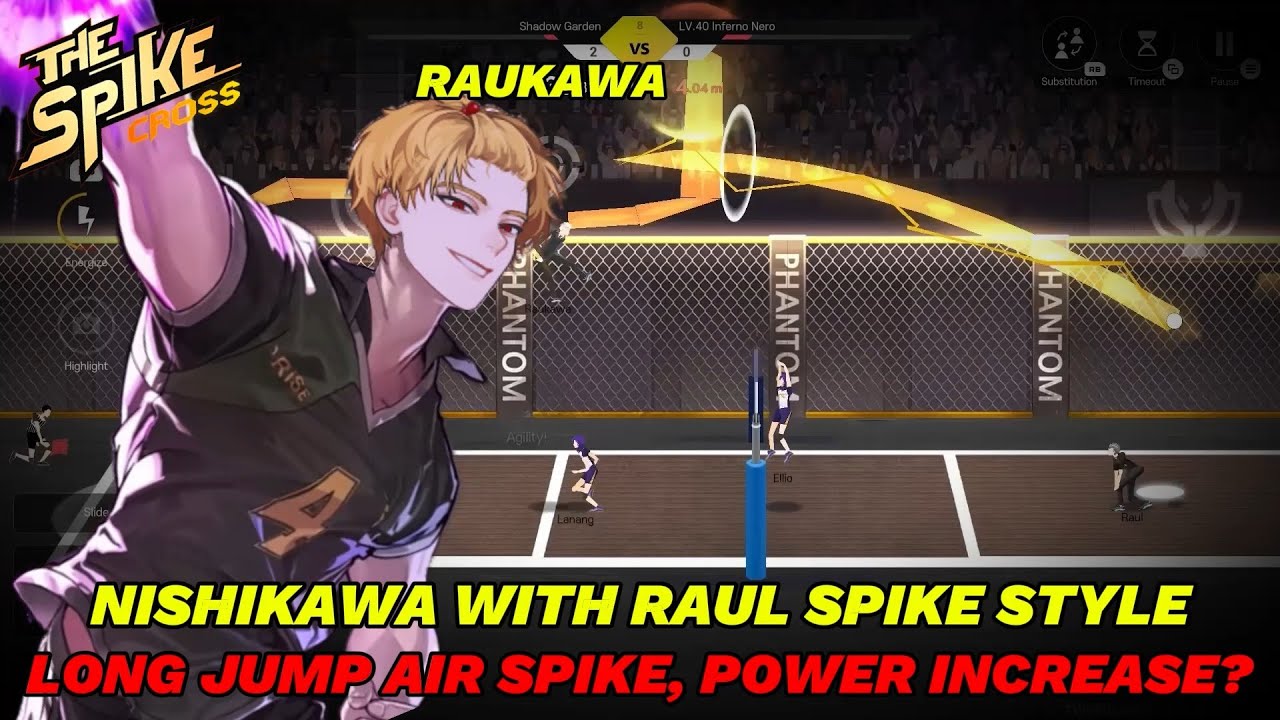 Nishikawa With Raul Spike Style, Long Jump Air Spike, Power Increase? - The Spike Volleyball Cross