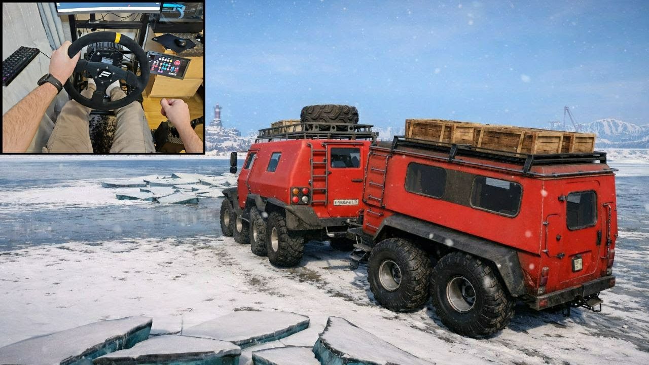 Shaman 2000 8x8 Expedition in SnowRunner | Extreme Off-Road Fanatec Wheel Gameplay 4K 🚙❄️