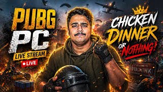 PUBG PC LIVE 🔴 | Chicken Dinner or Nothing 💥 Intense Clutch Gameplay | Epic Saras
