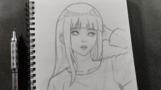 How To Draw Hinata Hyuga - Easy Anime Drawing