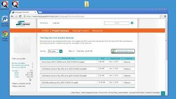 Backup memoQ projects online to languageterminal.com