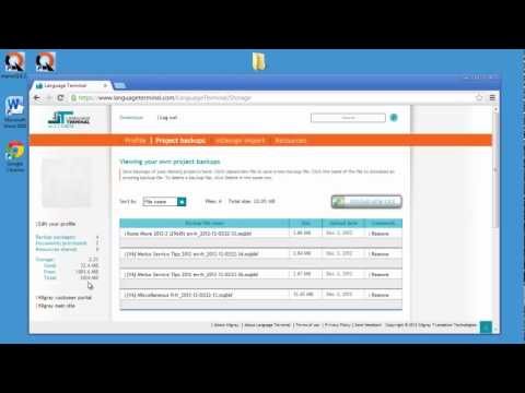 Backup memoQ projects online to languageterminal.com