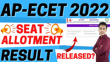 ap ecet seat allotment 2022 | ap ecet seat allotment result | ap ecet