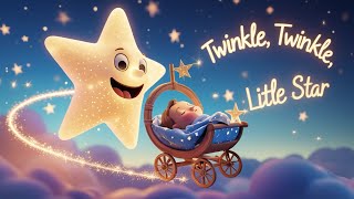 Twinkle Twinkle Little Star with pastel clouds and sparkly sky dreamscape