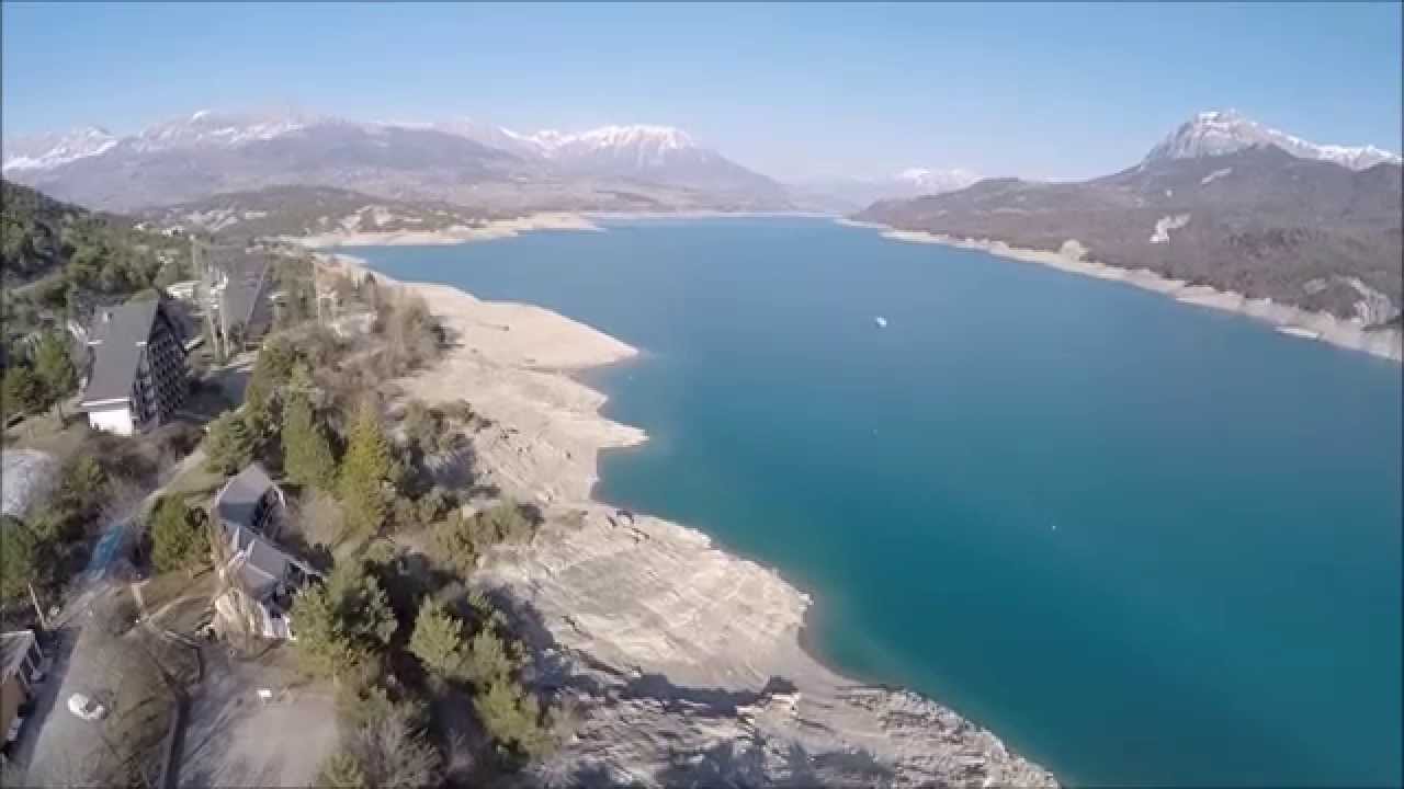 baie des hyvans, lac de Serre Ponçon - YouTube