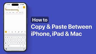 How to Copy &amp; Paste Between iPhone, iPad &amp; Mac