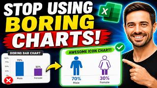 Turn Boring Excel Charts into Amazing Icon Charts!