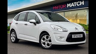 Used 2012 Citroen C3 1.4i White at Chester | Motor Match cars for sale