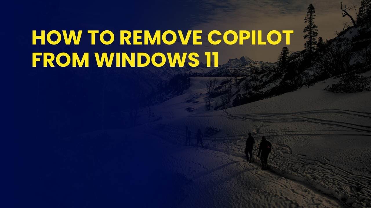 How to remove Copilot from Windows 11 - YouTube