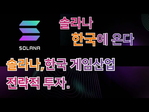솔라나 한국 게임에 투자한다 넥슨의 NFT 게임 출시 솔라나의 모든 것 