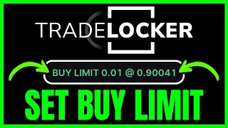 How To SET BUY LIMIT On TradeLocker (QUICK & EASY) 2026