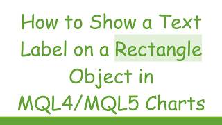 Information How to Show a Text Label on a Rectangle Object in MQL4/MQL5 Charts Guide