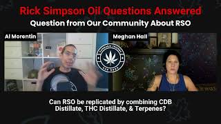 Can RSO be replicated by combining CBD Distillate, THC Distillate, & Terpenes?