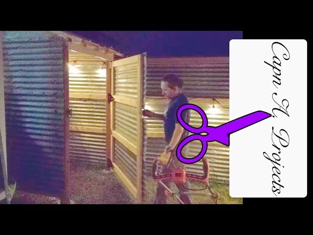 How To Build A Corrugated Metal Garden Shed - Youtube