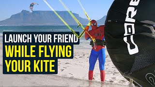 How to Launch your friend WHILE FLYING YOUR KITE