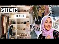 Huge shein haul  try on clothing  hijab outfits  muslim modest dress 