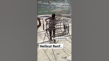 Hellical Reinforcement Making for Pile cage @CIVILMOTIVERSITY | Manoj Mallik  #shorts