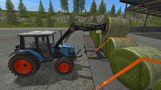 How a Tractor with a Front Loader loads bales? Farming Simulator - Part 2