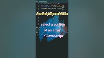 Select a range of items from an array using array.slice() method in JavaScript #shorts #jsbyjs
