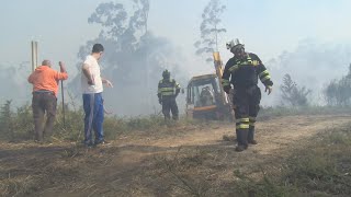 Os alcaldes de Vilagarcía e Caldas felicitan ás emerxencias e á veciñanza pola súa loita en Xiabre
