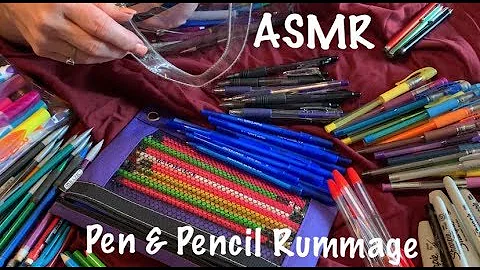 ASMR Request/Pen & pencil rummage and organization...