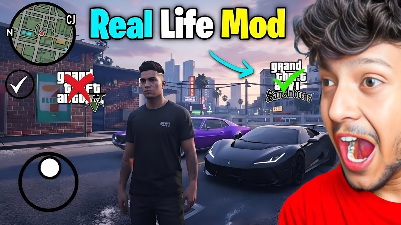GTA V Real Life Mod in GTA SA Android 😱