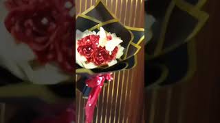 diy ribbon rose bouquet 💐🌹 #subscribe #foryou #customised #diy #gift