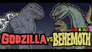 Godzilla Vs Paleosaurus The Giant Behemoth in color KAIJU MOMENTS