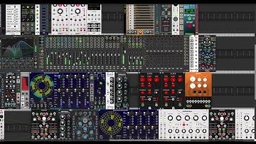 Some "big" but minimal techno patch in VCV Rack