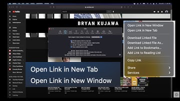 Safari right click menu Mac - open in new window vs tab