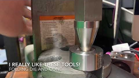 Folding A Quarter With 17 Degree Cone And Die - Coin Ring Making