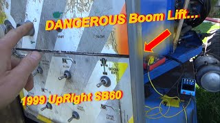 Dangerous Boom Lift Goes NUTS! ('99 UpRight SB60)