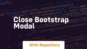 close bootstrap modal