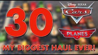 My Biggest Disney Cars Diecast Haul EVER! 30 Cars and Planes from @Robintalesfighter ! Cars Haul #46