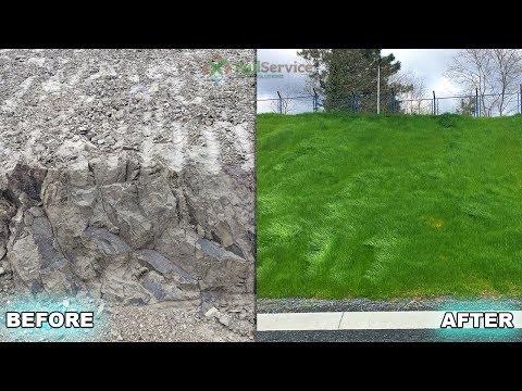 HYDROSEEDING WITH HYDROMAT SYSTEM FOR EROSION CONTROL - ON SLOPE OF THIRD BRIDGE ISTANBUL