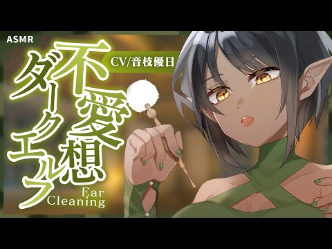 【ASMR】不愛想なダークエルフさんの耳かき🎧木製耳かき＋梵天【EarCleaning/Japanese】