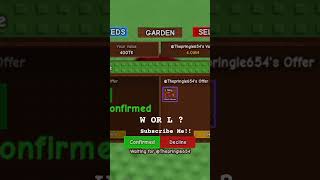 W OR L ?? || #roblox #shorts #gaming #growagarden #bullymaguire