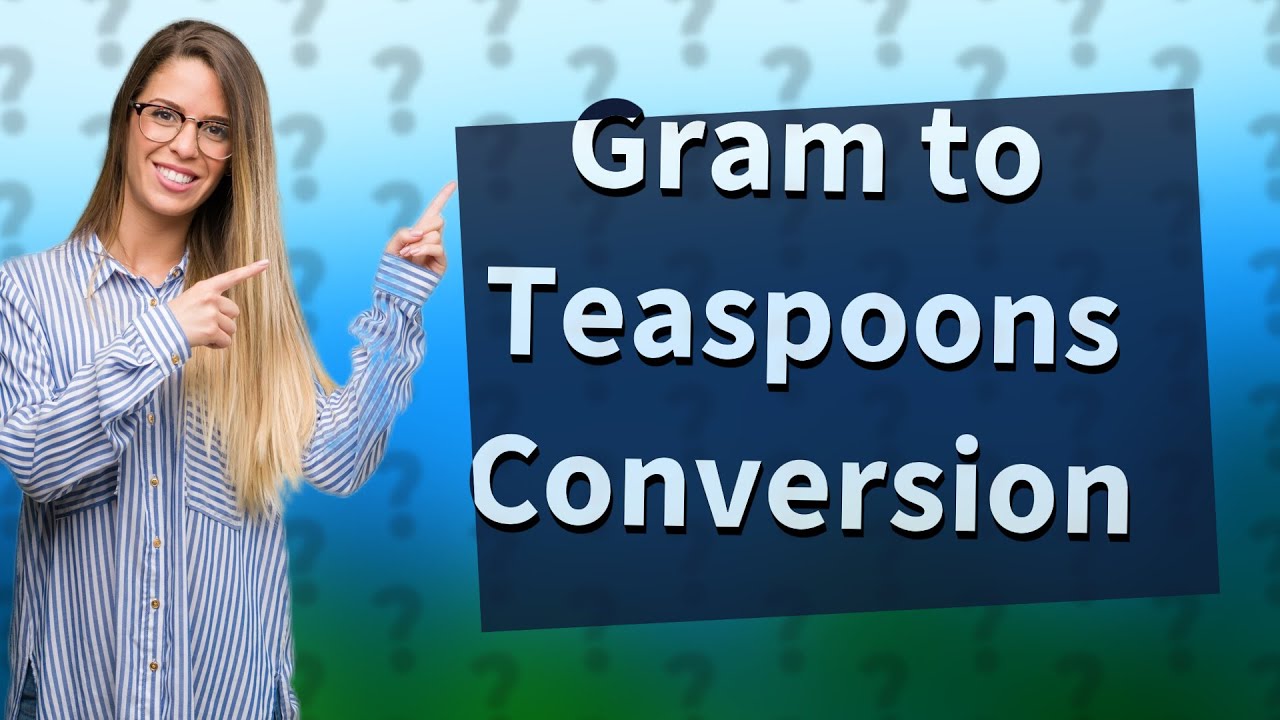 How much is 1 gram in teaspoons? YouTube