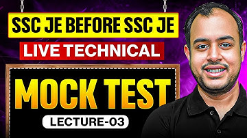 L-03 | SSC JE before SSC JE | Live Technical Mock Test | SSC JE  2025 | Ankit Goyal | One Man Army