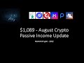How i made 1089 in passive income in august