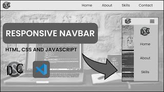 Responsive Navbar | Using HTML, CSS and JavaScript | Coding Tutorial | Design & Code |