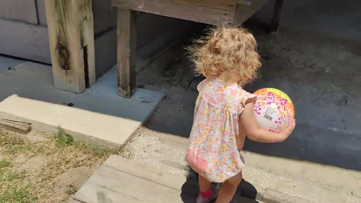 May 15, 2022 keeping Olivia entertained at Old For...