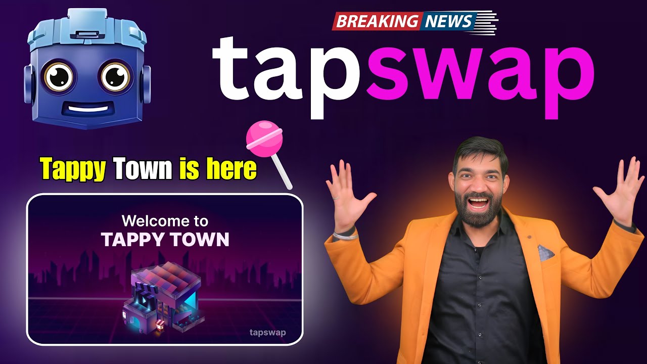 TapSwap Launching New Coin 🤩😍😍 | TapSwap Launching DEX News | Tappy Town Update |TapSwap Withdrawal